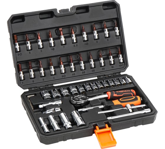 Изображение товара Набор инструментов KINGQUEEN 47 пред, 72 зуба, биты S2, 09030-S2