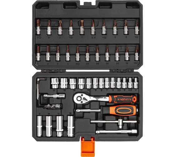 Изображение товара Набор инструментов KINGQUEEN 47 пред, 72 зуба, биты S2, 09030-S2