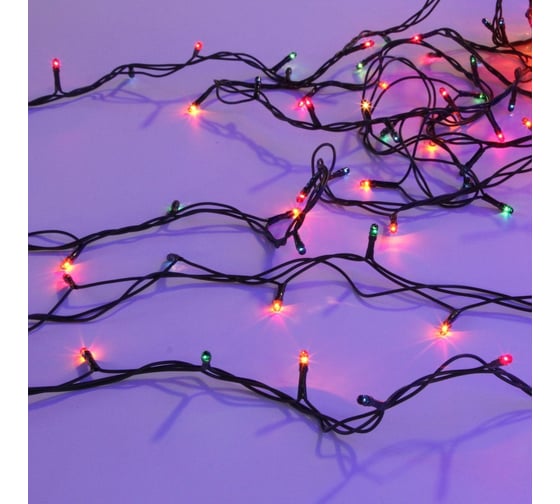 Изображение товара Гирлянда SHLights Нить 5 метров 100 микролампочек, мульти, контроллер 8 реж. ITW100C-M