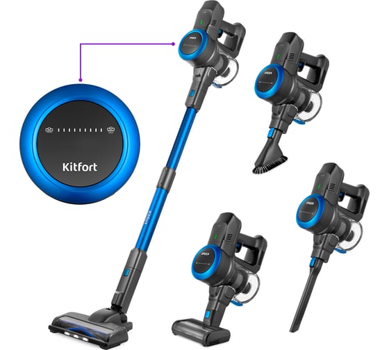 Изображение товара Вертикальный пылесос KITFORT синий КТ-5175-1
