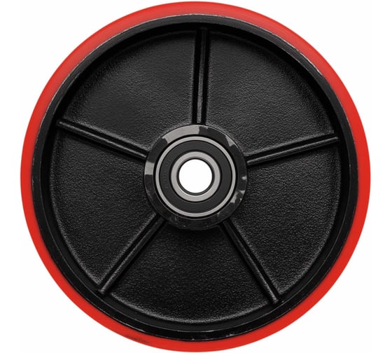 Изображение товара Колесо для гидравлических тележек с шариковым подшипником 200мм ПУ/чугун Gigant G-04-09-10