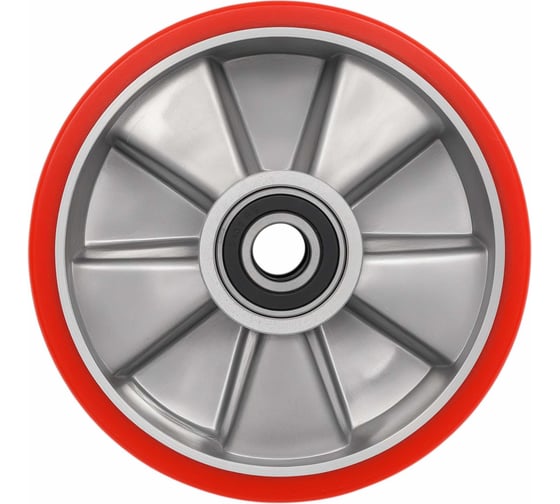 Изображение товара Колесо для гидравлических тележек с шариковым подшипником 180мм ПУ/алюминий Gigant G-04-09-11