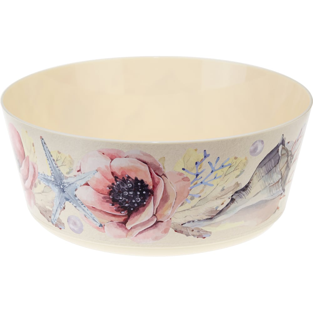 Изображение товара Миска IDEA ДЕКО 3 л маки бежевый посуда для сервировки домашнего уюта