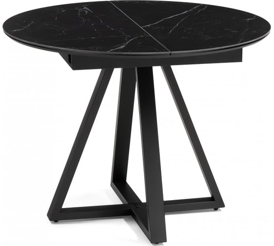 Изображение товара Керамический стол Woodville Нельсон 100/140х100x76 shakespeare black/черный 588017