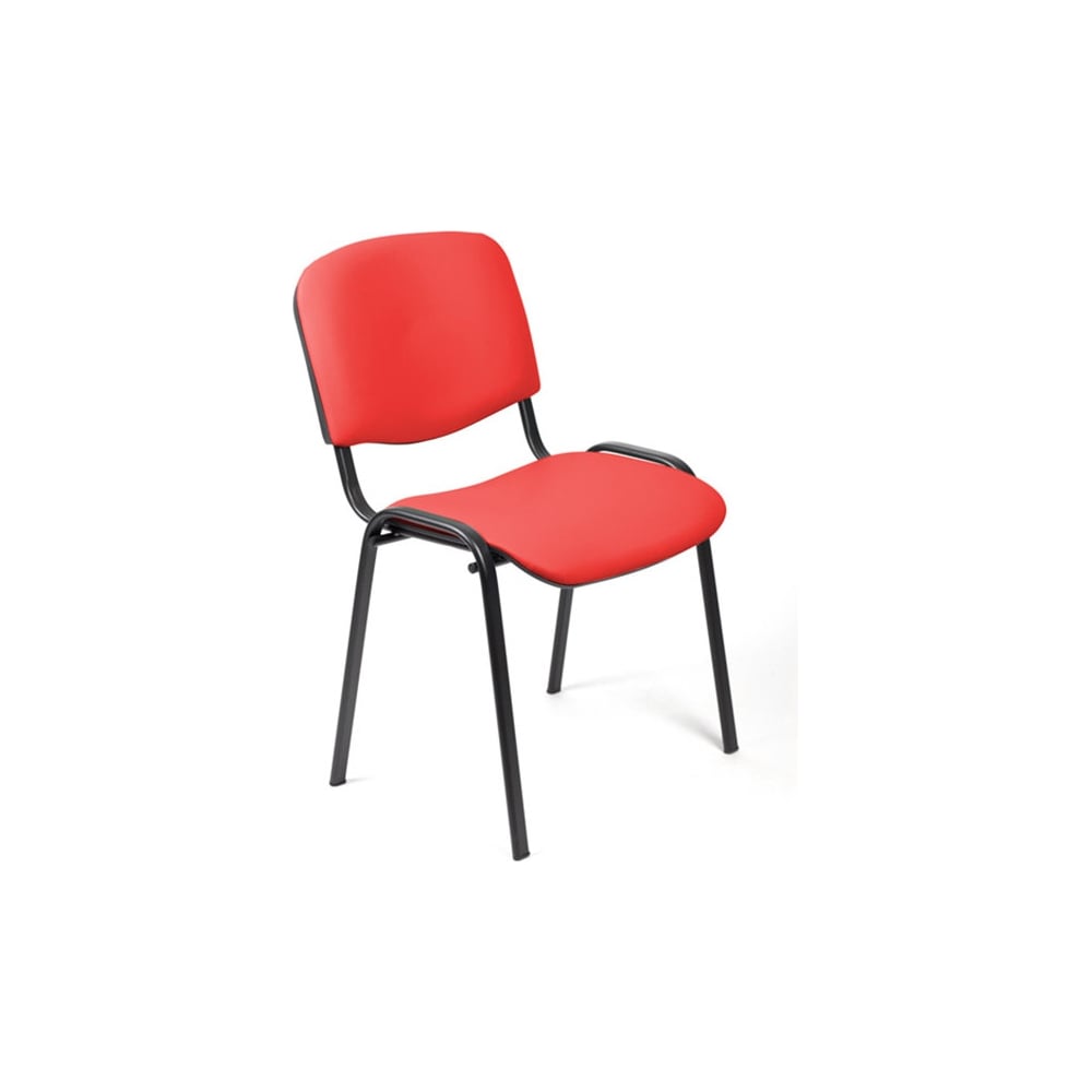 фото Стул easy chair zpupechair rioизо чёрный, кожзам красный 550728