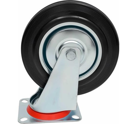 Изображение товара Колесо промышленное поворотное с подшипником 200мм резина/сталь Gigant G-04-09-17