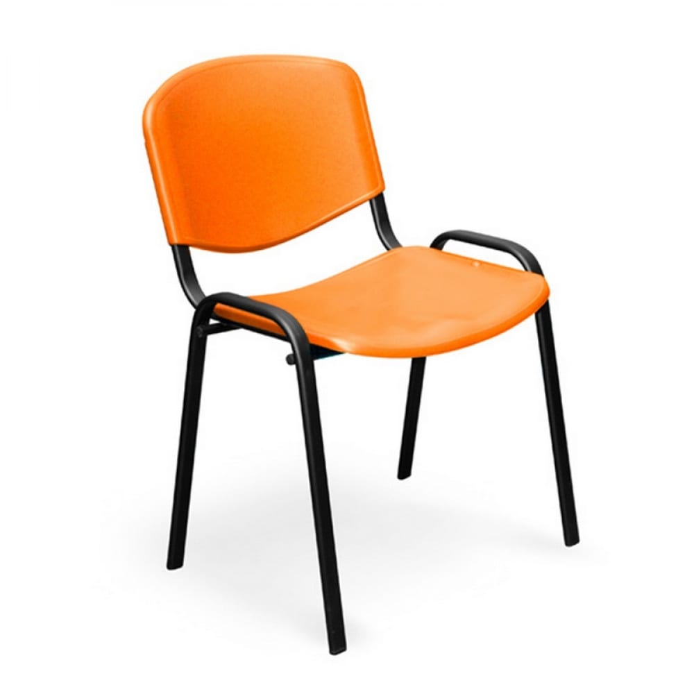 фото Стул easy chair zpupechair rioизо чёрный, пластик оранжевый 573680