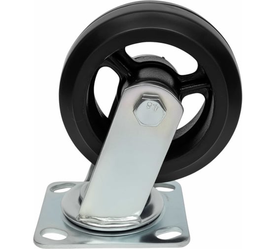 Изображение товара Колесо промышленное поворотное с подшипником 125мм резина/чугун Gigant G-04-09-18