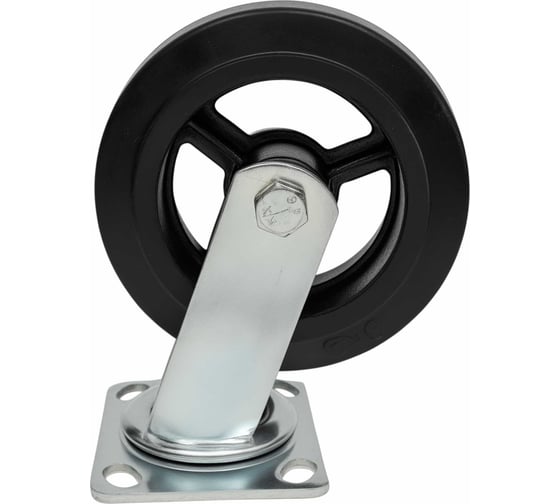Изображение товара Колесо промышленное поворотное с подшипником 150мм резина/чугун Gigant G-04-09-19