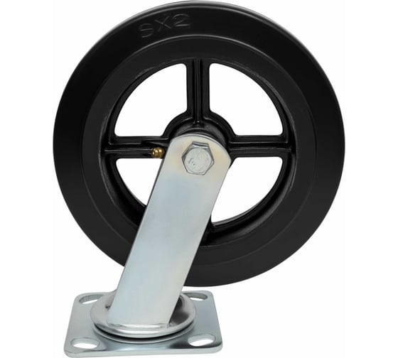 Изображение товара Колесо промышленное поворотное с подшипником 200мм резина/чугун Gigant G-04-09-20