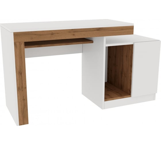 Изображение товара Компьютерный стол Woodville Модена белый/дуб вотан 563539