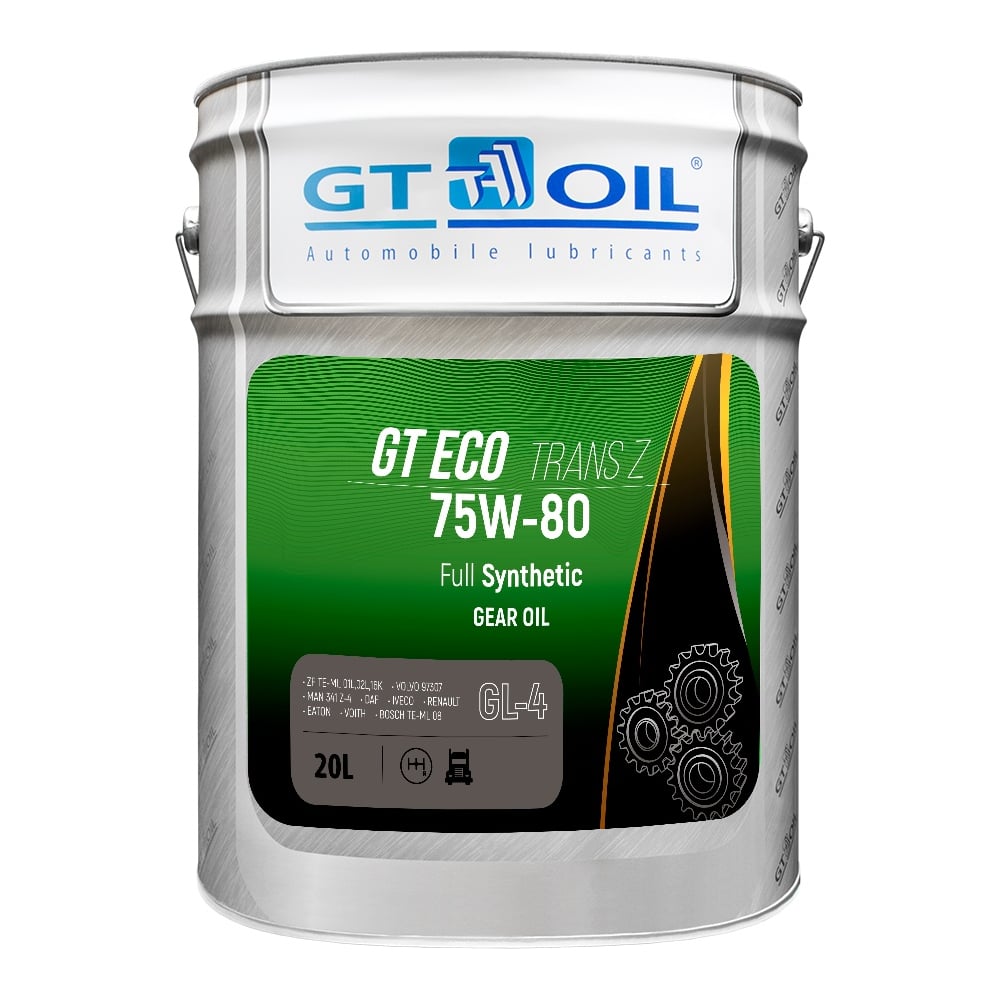 фото Масло трансмиссионное eco trans z (20 л; 75w-80; api gl-4) gt oil 8809059408766