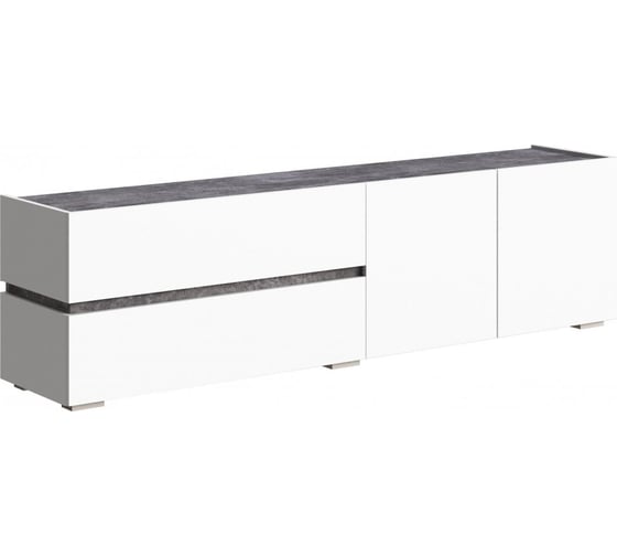 Изображение товара ТВ-тумба Woodville Атлон белый/бетон темный 563520