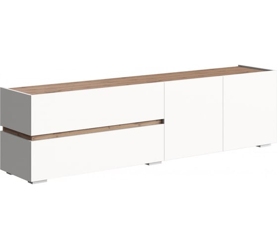 Изображение товара ТВ-тумба Woodville Атлон белый/дуб вотан 563521