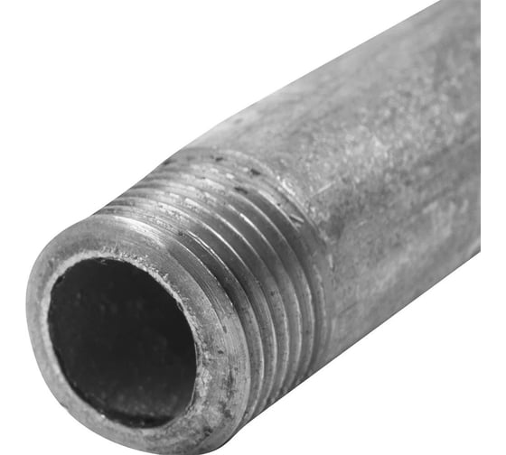 Изображение товара Стальной сгон ДТРД  ДУ-15 мм, L-300 мм, оцинкованный Толщина стенки 2,8 мм 153001