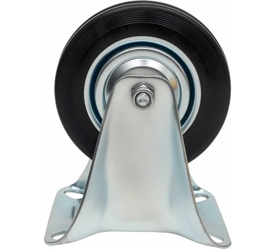 Изображение товара Колесо промышленное неповоротное с подшипником 100мм резина/сталь Gigant G-04-09-27