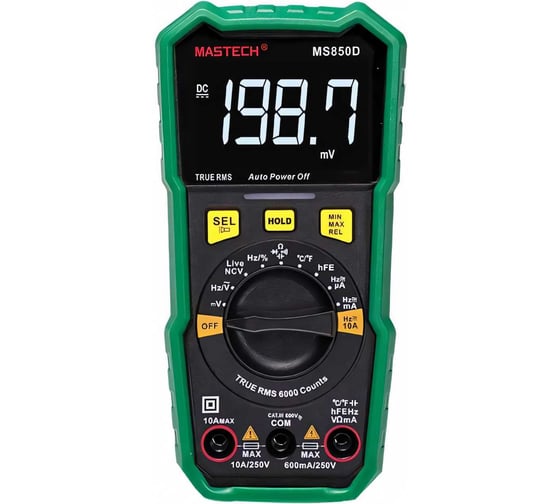 Изображение товара Мультиметр цифровой Mastech MS850D 00-00013502