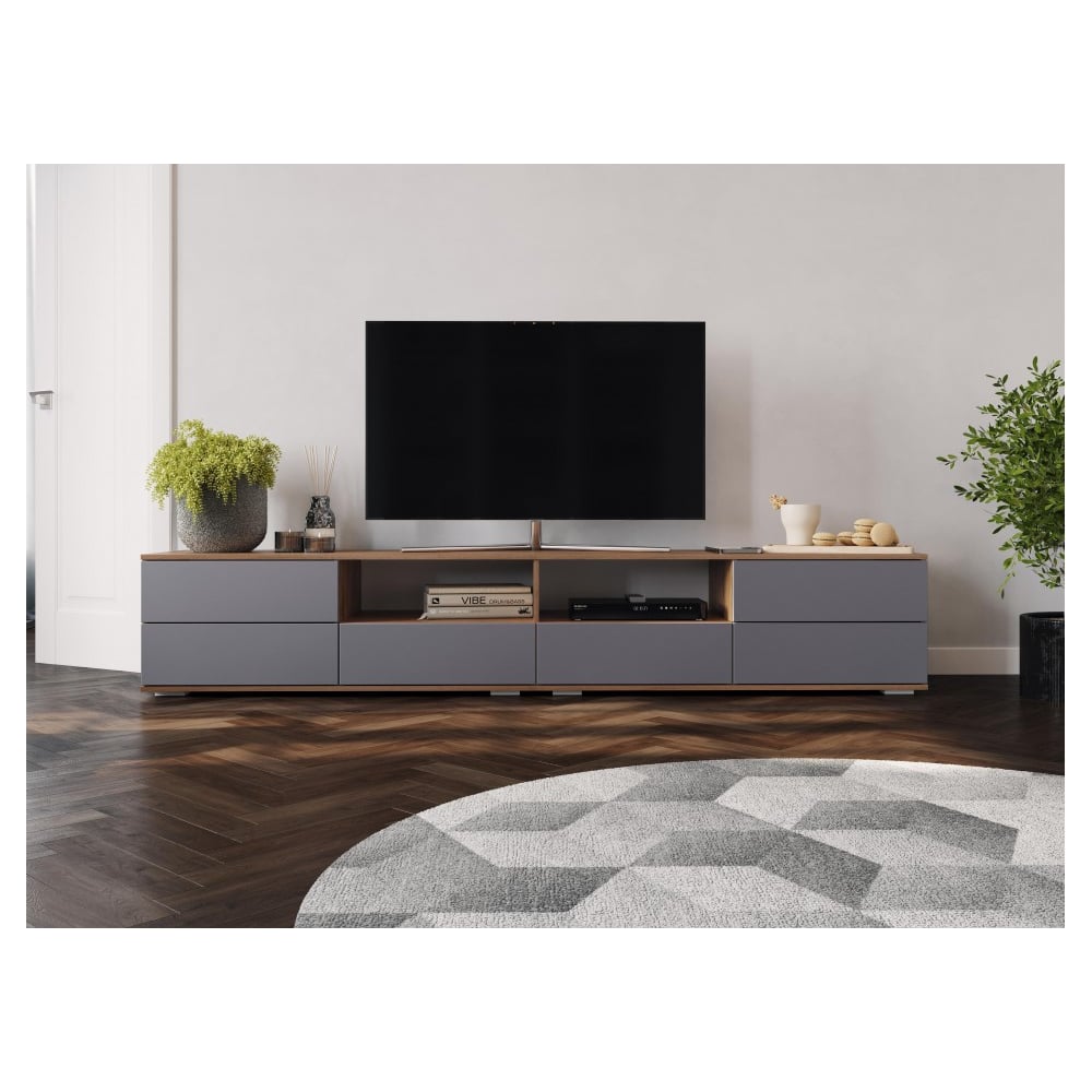 Изображение товара ТВ-тумба Woodville Маллоу дуб вотан/графит софт 563535