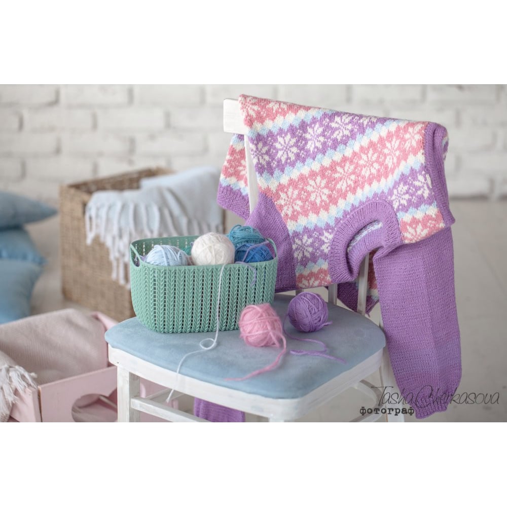 Изображение товара Корзинка IDEA ВЯЗАНИЕ 4л фисташковая для хранения и организации