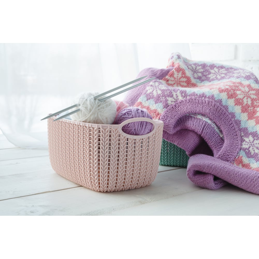 Изображение товара Корзинка IDEA ВЯЗАНИЕ 4л чайная роза для рукоделия