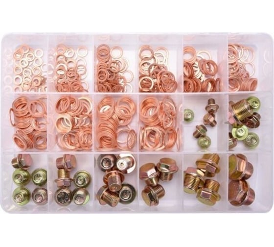 Изображение товара Набор медных шайб и сливных пробок 534 предмета YATO YT-06864