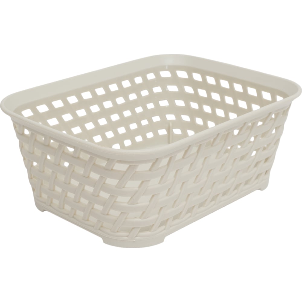 Изображение товара Ящик IDEA РОТАНГ 1л 185x140x70мм (Белый ротанг) М 2374 белый ротанг