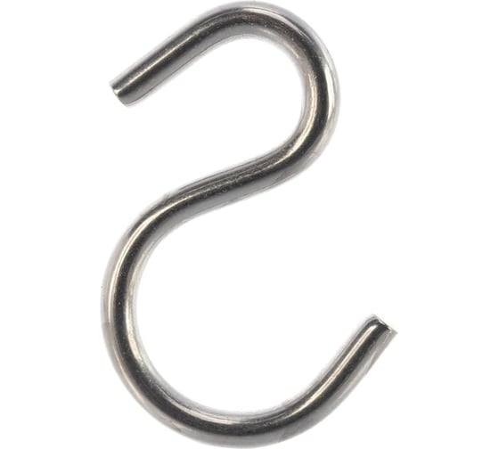 Изображение товара Крюк S-образный асимметричный Партнер 43x5х14x21, нерж.сталь А2, 2 шт. пакет ФАС 57281 2 70