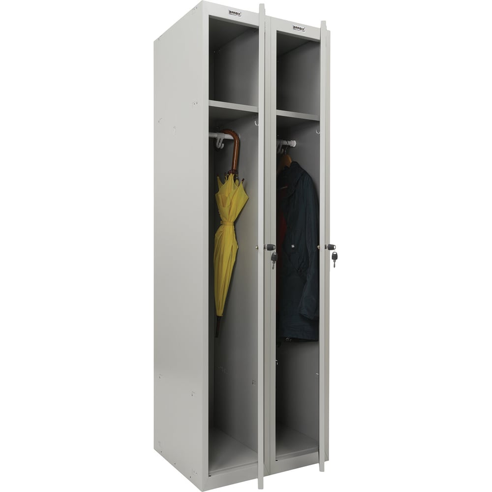 Изображение товара Металлический шкаф для одежды BRABIX LK 21-80 2 секции, 1830х800х500 мм, 37 кг 291129 Изображение товара Металлический шкаф для одежды BRABIX LK 21-80 2 секции, 1830х800х500 мм, 37 кг 291129