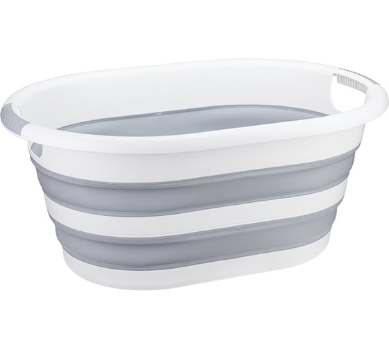 Изображение товара Таз IDEA ФЛЕКС овальный, 25 л, складной, смоки, М 2504 Смоки
