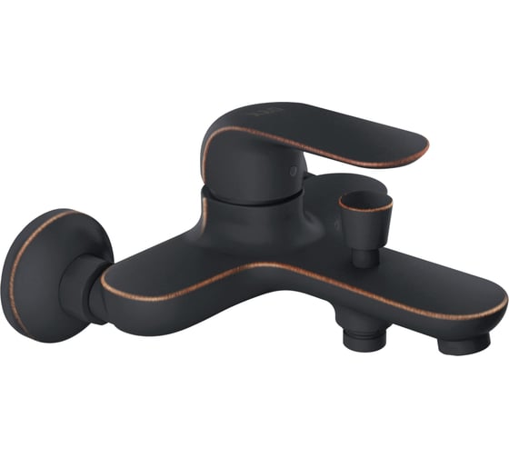 Изображение товара Смеситель для ванны с душем D&K короткий излив, черный DA1023218