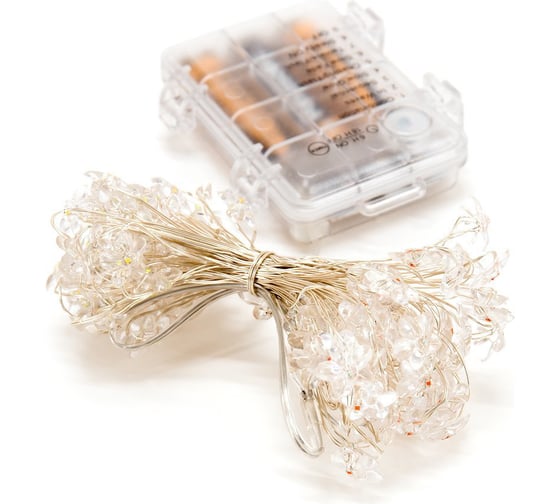 Изображение товара Светодиодная уличная гирлянда ЧУДЕСНЫЙ САД GRG-G900 Цветы, RGB, 100 LED, 4 цвета, 10м, на 3xAA 4606400206873