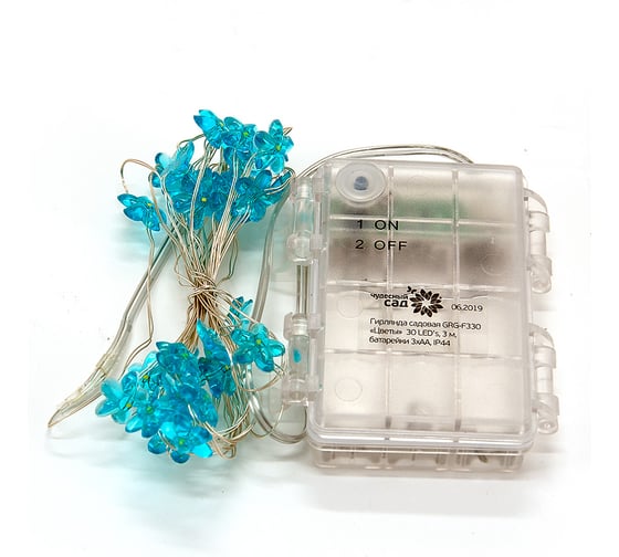 Изображение товара Светодиодная уличная гирлянда ЧУДЕСНЫЙ САД GRG-F220 Цветы, 20 LED, 2 метра, на 3xAA 4606400206804