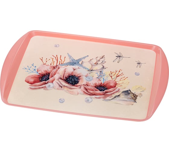 Изображение товара Поднос с рисунком IDEA ДЕКО 36x26 см, маки, М 1112 маки