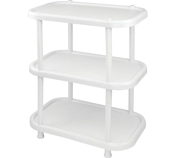 Изображение товара Полка IDEA овальная, 3 секции, мраморный, М 2716 Мраморный