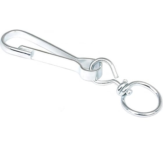 Изображение товара Карабин с вертлюгом Fixbox 80 мм белый цинк 1 шт 243530