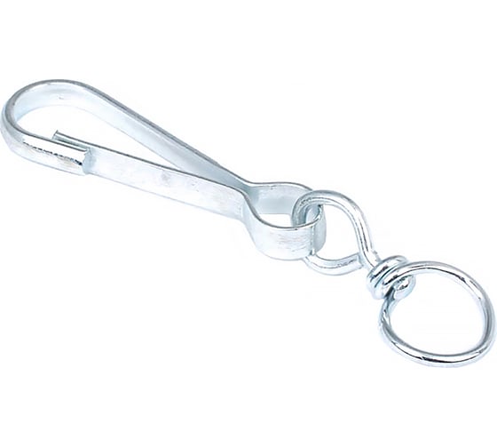 Изображение товара Карабин с вертлюгом Fixbox 90 мм белый цинк 1 шт 243540