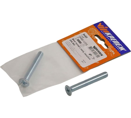 Изображение товара Винт потай с метрической резьбой VIPкрепеж DIN 965, 8х60, 1 шт. 18490 VIPS