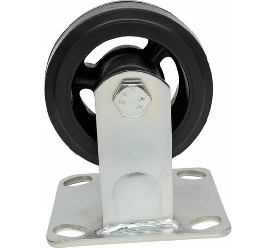 Изображение товара Колесо промышленное неповоротное с подшипником 100мм резина/чугун Gigant G-04-09-31