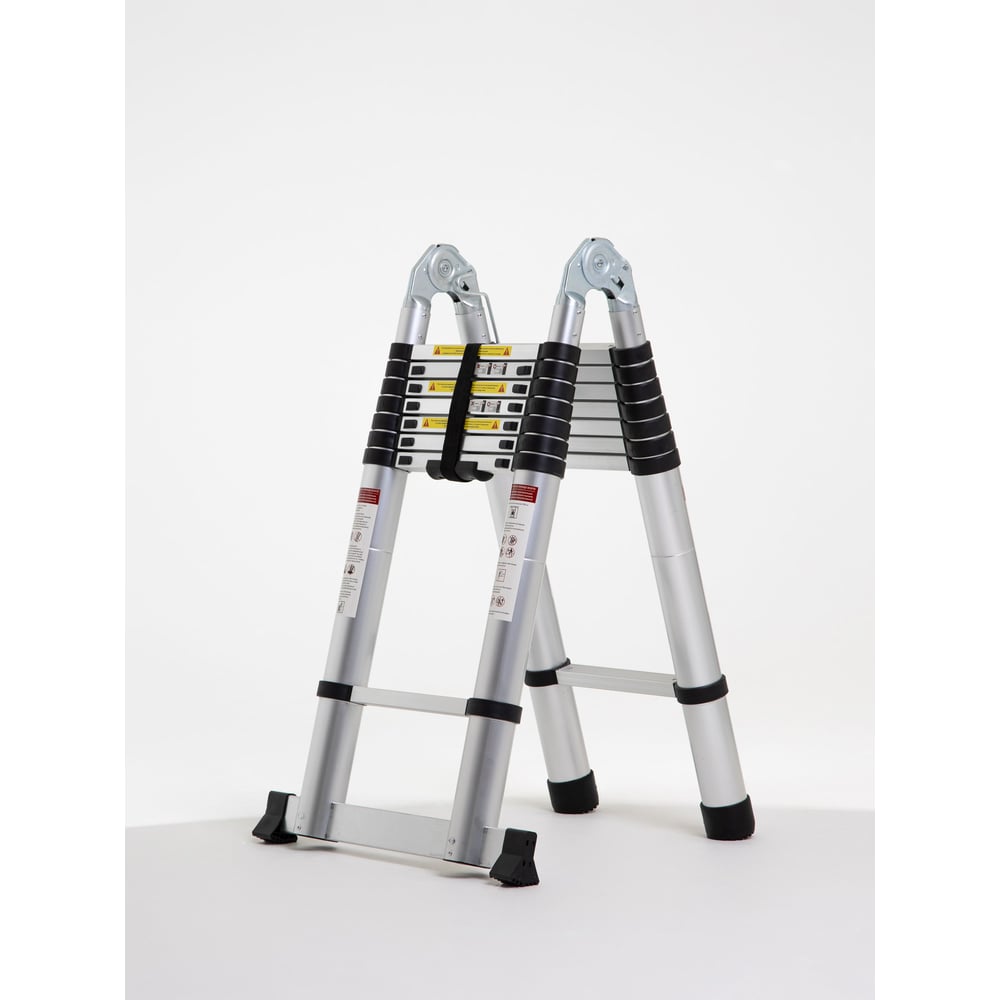 Изображение товара Телескопическая лестница WORKY 4,0м или 8,0м с 10 или 20 ступенями алюминиевая