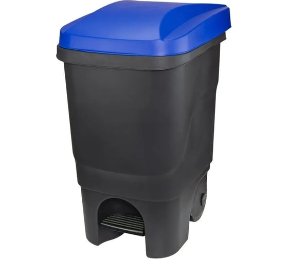 Изображение товара Бак IDEA 60 л, с педалью, на колесах (Синий) М 2398 Синий