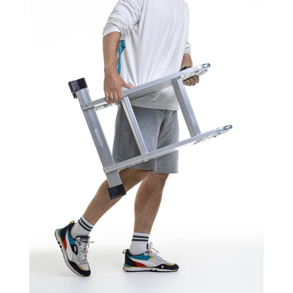 Изображение товара Лестница-стремянка WORKY 4x2 трансформер с высотой 2,5 м