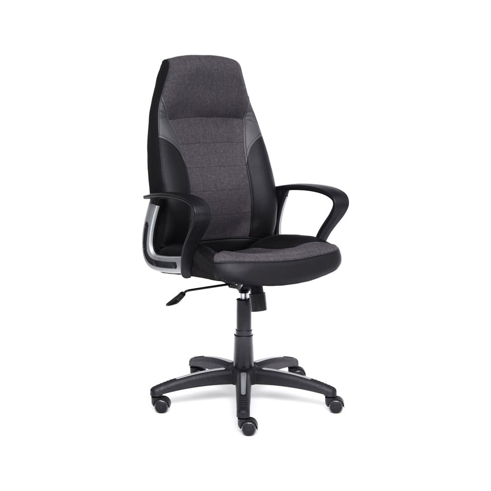 фото Кресло easy chair utechair impreza кожзам/ткань,черный/серый/металлик 36-6/f68/с36 1082933