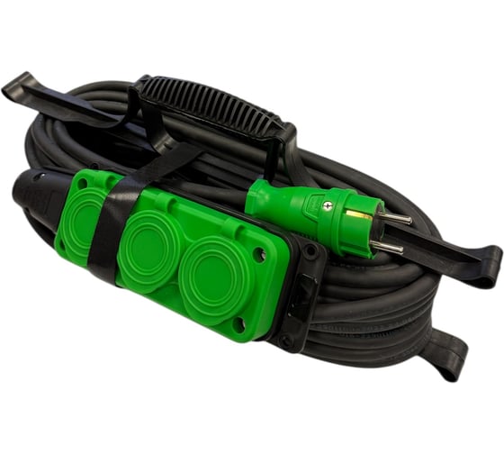 Изображение товара Силовой удлинитель iTOK тип SUR серии iCONNECT COLOR на рамке без земли ПВС 2x1,5 мм 3 гнезда IP54 ГОСТ цвет зеленый 15 м i-CONNECT-COLOR-SUR-PVS-215-3-54-15-GREEN