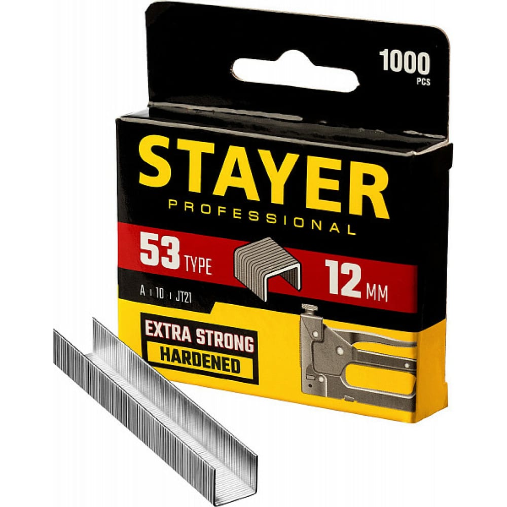 Тонкие скобы для степлера STAYER скоба для мебельного степлера 8 мм 1000 шт закаленная тип 53 stelgrit 655002
