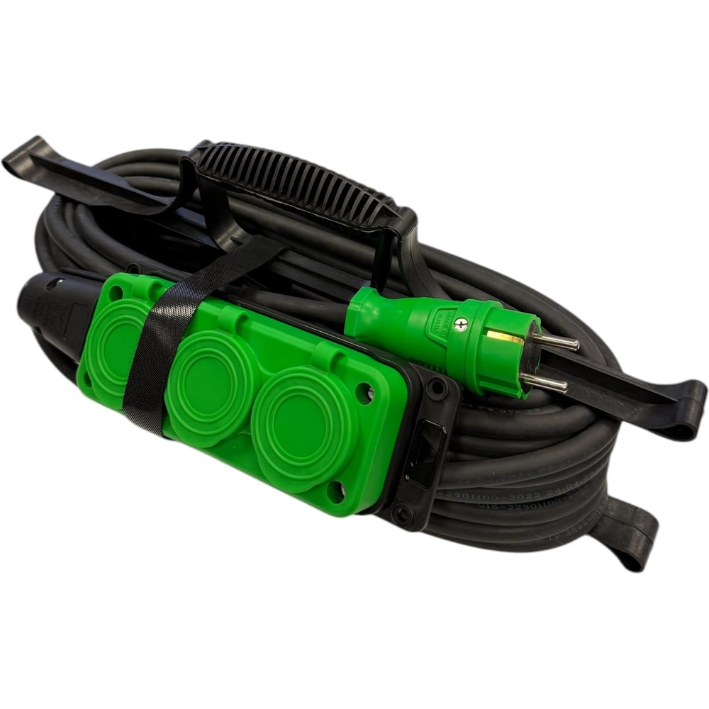 Изображение товара Удлинитель силовой iTOK iCONNECT COLOR 15м 3 гнезда IP54 зеленый