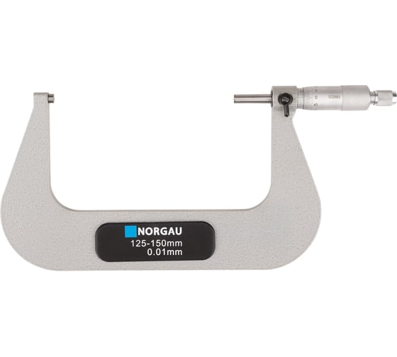 Изображение товара Микрометр гладкий NORGAU МК 125-150 мм/0,01 мм, тип NM-150, с поверкой, 041001150/П