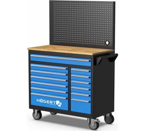 Изображение товара Тележка инструментальная с настенной панелью HOEGERT TECHNIK HT7G044