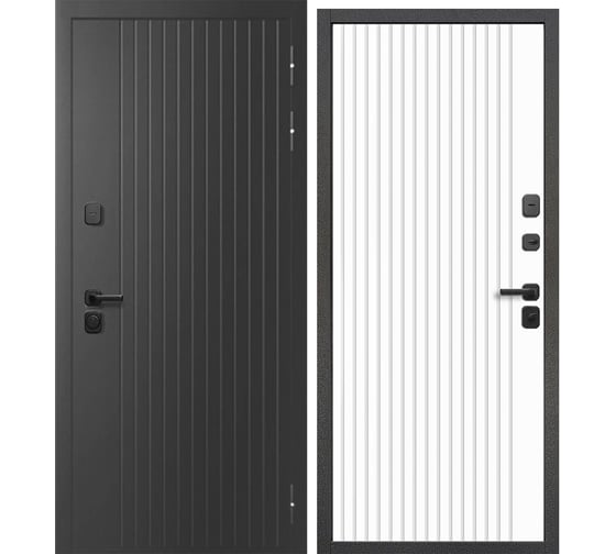 Изображение товара Дверь входная металлическая дверь с ТЕРМОРАЗРЫВОМ Foreman Ф-15 2050х960 мм, Правая, Графит/Белый матовый DIVA УТ-00083307