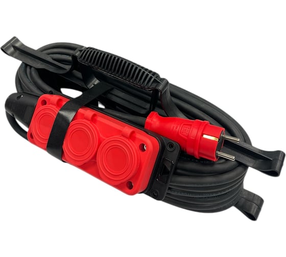 Изображение товара Силовой удлинитель iTOK тип SUR серии iCONNECT COLOR на рамке с заземлением ПВС 3x1 мм 3 гнезда IP54 ГОСТ цвет красный 30 м i-CONNECT-COLOR-SUR-PVS-310-3-54-30-RED