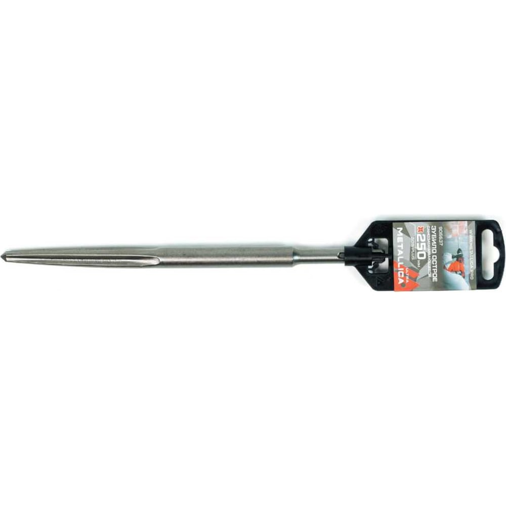 Изображение товара Зубило пикообразное самозатачивающееся по бетону SDS-plus 250/200 мм METALLICA Ultra 906637 Изображение товара Зубило пикообразное самозатачивающееся по бетону SDS-plus 250/200 мм METALLICA Ultra 906637